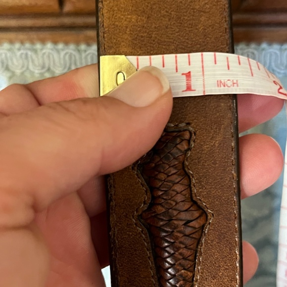 Vintage Orvis Men’s brown leather braided trout belt 36 EUC - Picture 11 of 11